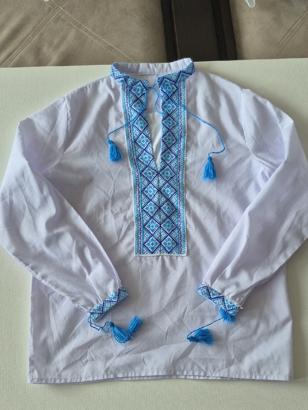 Traditional Kids Embroidered Dance Shirt - Hand Made
